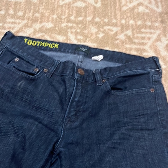 J.Crew Toothpick Dark Classic Blue Skinny Jeans 31 - Picture 6 of 9